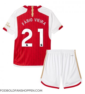 Arsenal Fabio Vieira #21 Hjemmebanetrøje Børn 2023-24 Kortærmet (+ Korte bukser)